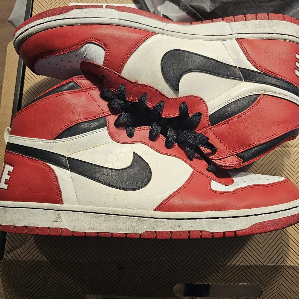 Red, White, and Black Nike High Top Size 15 - Picture 3 of 3